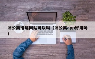 蒲公英搭建网站可以吗（蒲公英app好用吗）